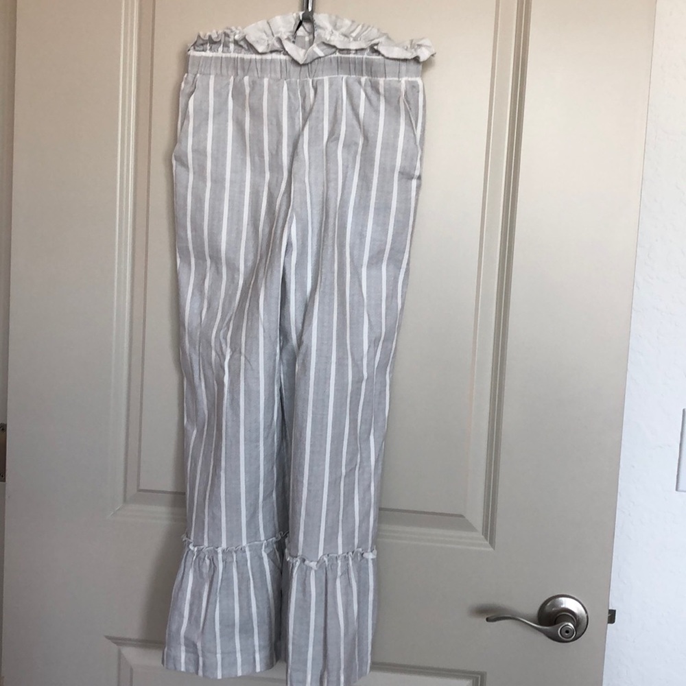 English Factory Striped Flare Pants